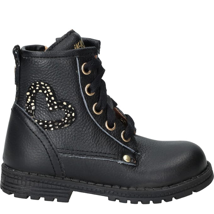 IK-KE Veterboots - Meisjes - Zwart - Maat:26