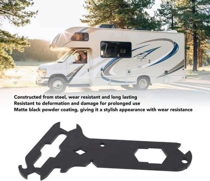 Sleutel 14-in-1 Multifunctioneel - Riggergereedschap - Draadstripper - Moeropener - Compact Formaat - Duurzaam Staal - Multitool