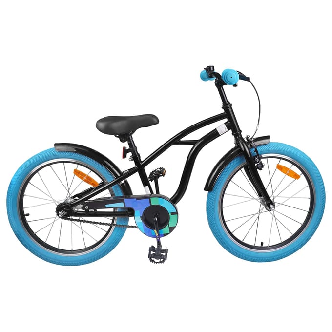 vidaXL - Kinderfiets - 22 - Inch - voor - 7-12 - jaar - oud - Zwart