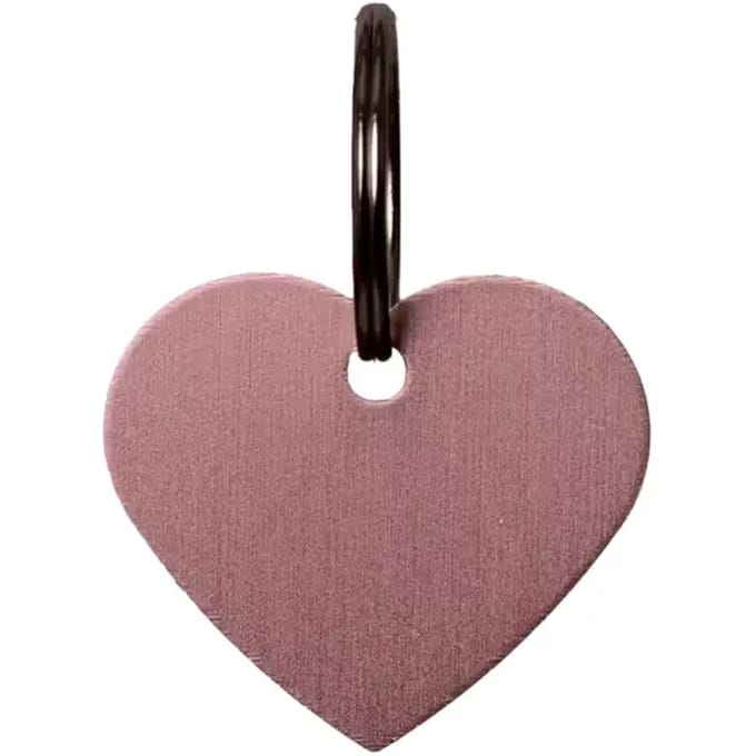 Grooming Deluxe - Naamplaatje hart size M 3,8cm oude roos