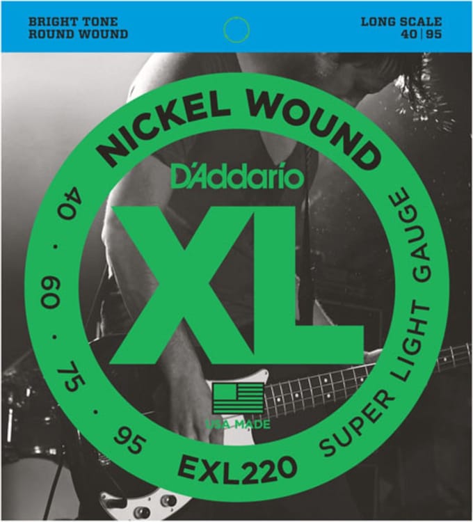 D'Addario EXL220 Bassnaren (40-95) Super Light