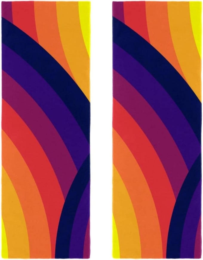 Microfiber Handdoeken - Absorberende Doeken - Sport en Reizen - Sneldrogend Koel Effect - 2 Stuks 29.5x81.5cm - Veelkleurig Gestreept