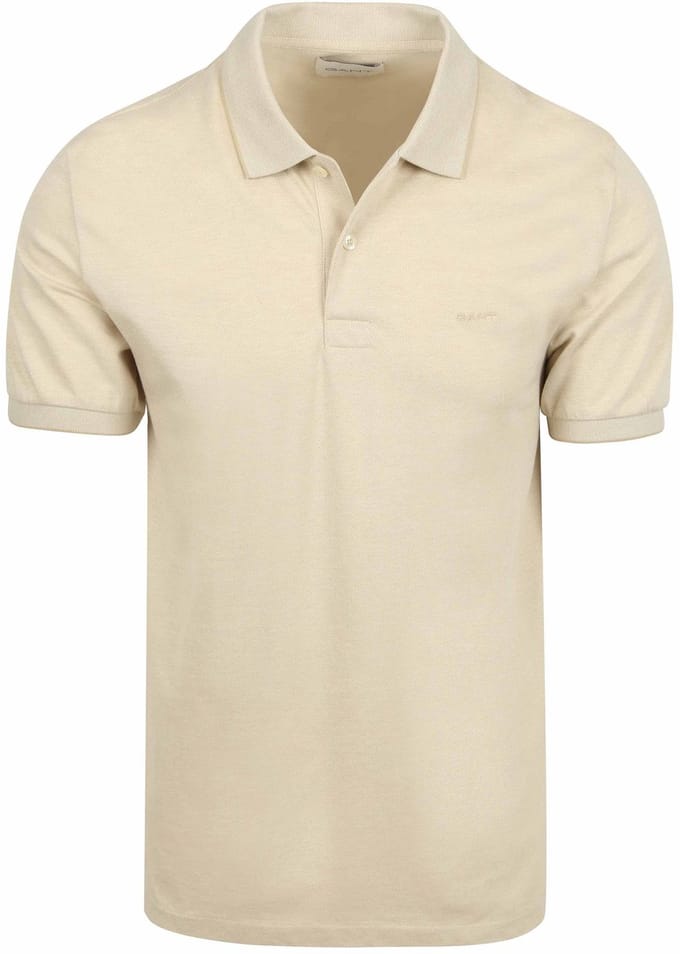 Gant 2Tone Piqué Poloshirt Ecru - Maat M - Heren