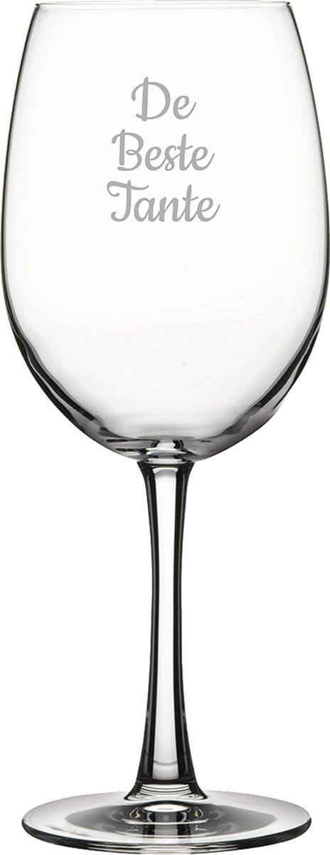 Gegraveerde Rode wijnglas 46cl De Beste Tante