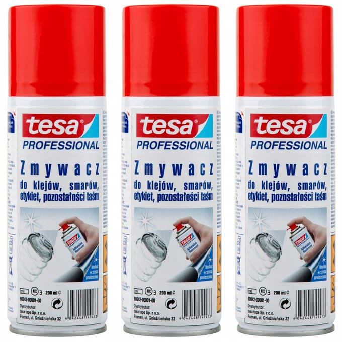 Tesa - Lijmverwijderaar Spray - 200ml - Kunststof, Glas, Metaal
