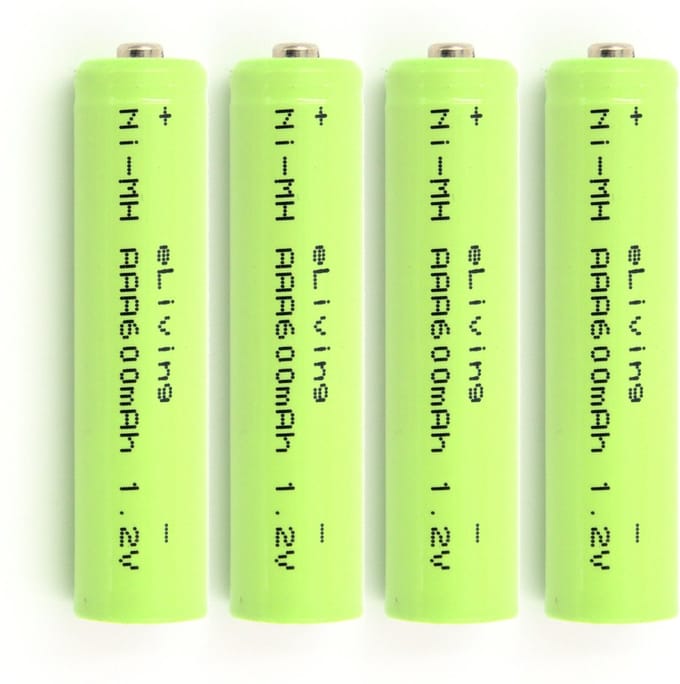 eLiving Oplaadbare AAA batterijen. NiMH 1,2V 600mAh. Set van 4