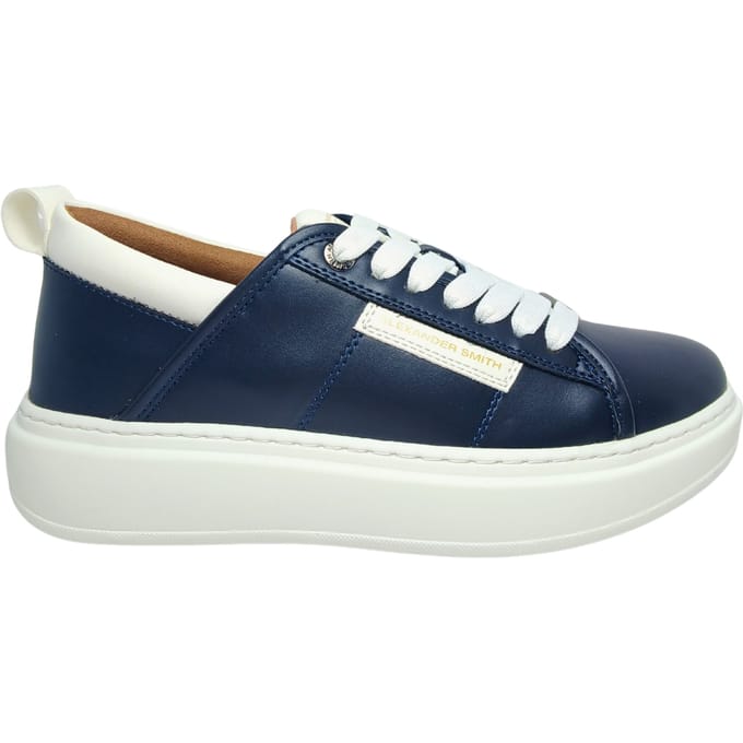 Mannenschoenen Alexander Smith Sneakers Eco-Wembley Man, kleur Blauw Wit