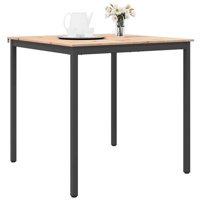 vidaXL - Bartafel - 110 - x - 110 - x - 105 - cm - Massief - grenenhout - Naturel - Vierkant