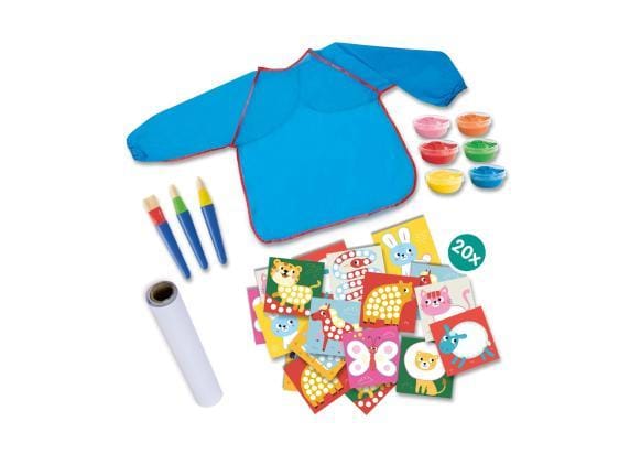SES Creative My First Vingerverf - Creaties Mega Set - Vanaf 1 Jaar - 20 Kaarten - Babyproof - Glutenvrij - Schoencadeautjes Sinterklaas