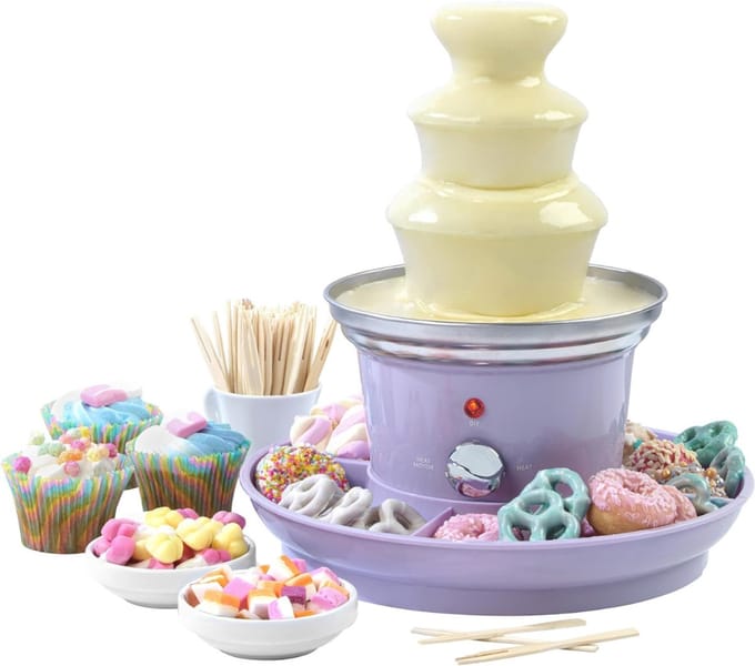 TIM® Chocoladefontein-Chocoladefontein-Chocoladedruppels-Paars-‎26cmx26cmx28cm