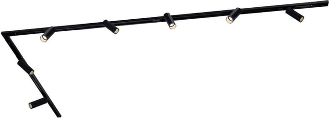 Ledvion - LED Railverlichting 3M + 7 Railspots (Zwart - Dimbaar - GU10 Fitting) - 1-Fase