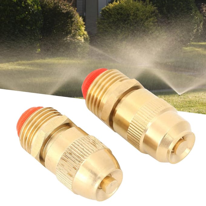 2 Stuks G1 2 FNPT DN15 Koper Gazon Sproeier Nevelend Water Mondstuk Koeling Besproeiing Irrigatie beige