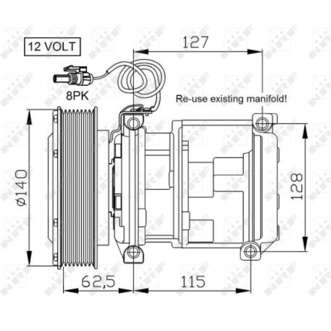 Compressor, airconditioner NRF 32661