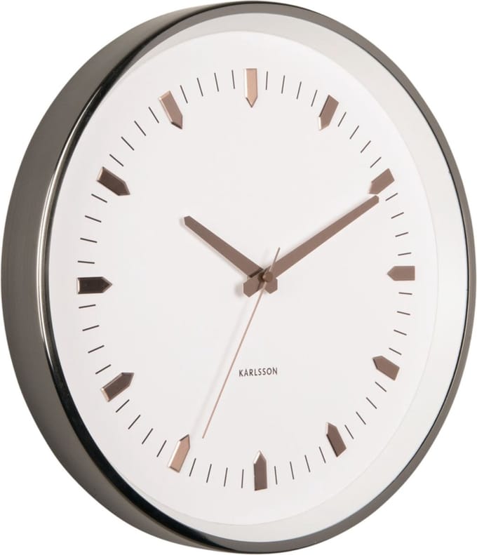 Karlsson Wandklok Arrow Batons - Grijs - Ø35cm - Wandklok Modern