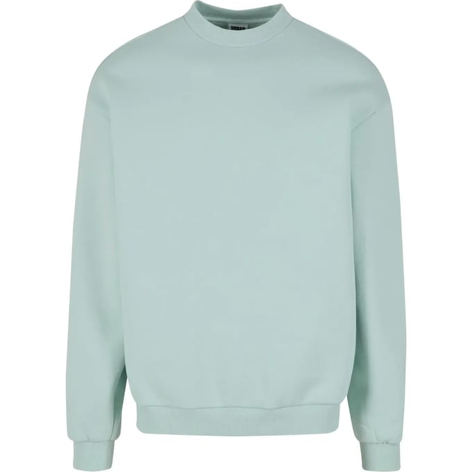 Urban Classics - Fluffy Crewneck sweater/trui - L - Mintgroen