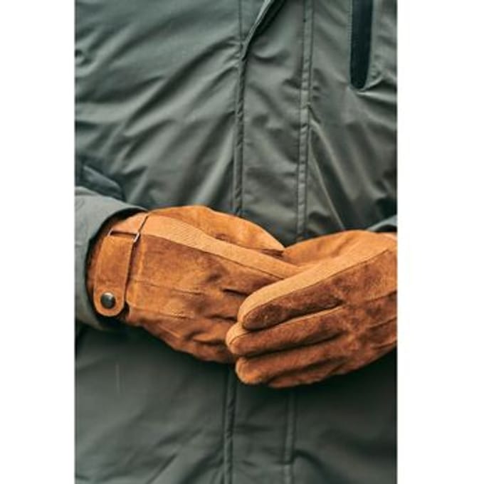 Suitable Suede Handschoen Camel - Maat 9.5 - Heren