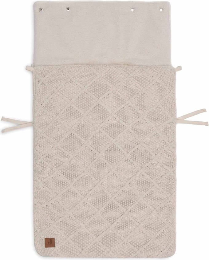 Jollein - Baby Voetenzak groep 0+ 3/5 punts - Check Knit Oatmeal