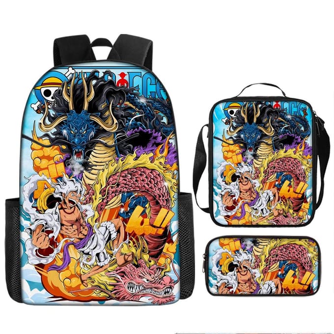One Piece One Piece Schooltas Luffinica Zeekoning Student Schooltas Rugzak Set Three piece set