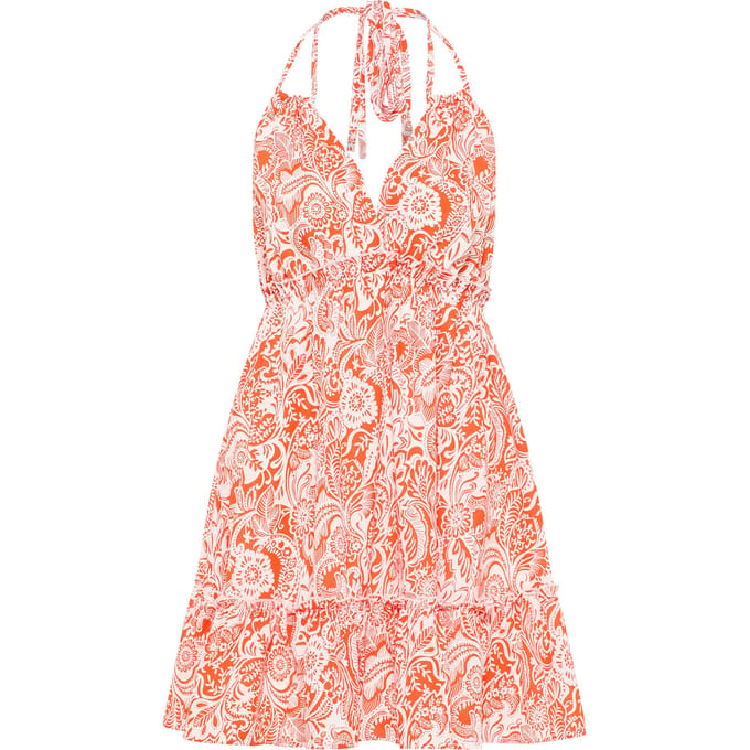 IZIA Zomerjurk Dames rood wit