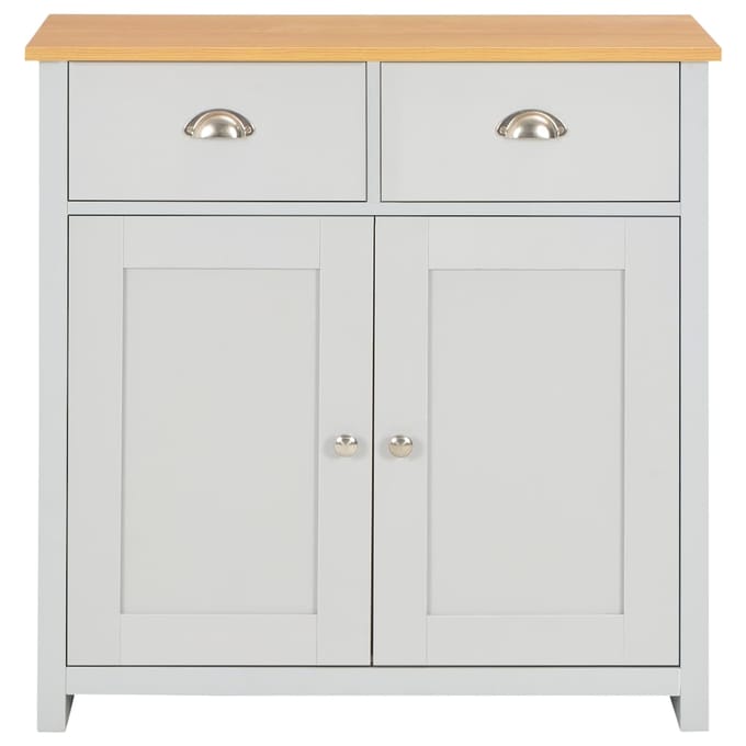 vidaXL - Dressoir - 79x35x81 - cm - grijs