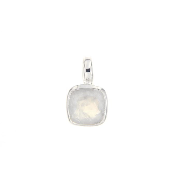 SilverGems Zilveren hanger met Regenboog Maansteen edelsteen