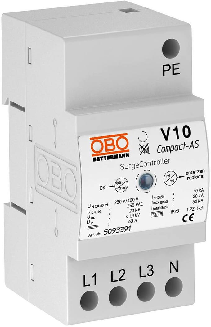 OBO Bettermann V10 Compact met akoestische signalering 255V, 5093391