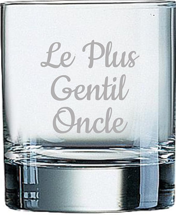 Whiskeyglas gegraveerd - 20cl - Le Plus Gentil Oncle
