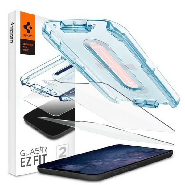 Spigen GLAStR EZ Fit Screenprotector 2 Pack + Applicator voor de Apple iPhone 12 (Pro)