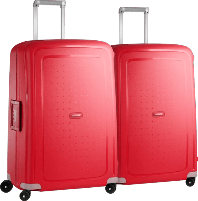 Samsonite S'Cure Spinner 75cm Duo Pack Crimson Red
