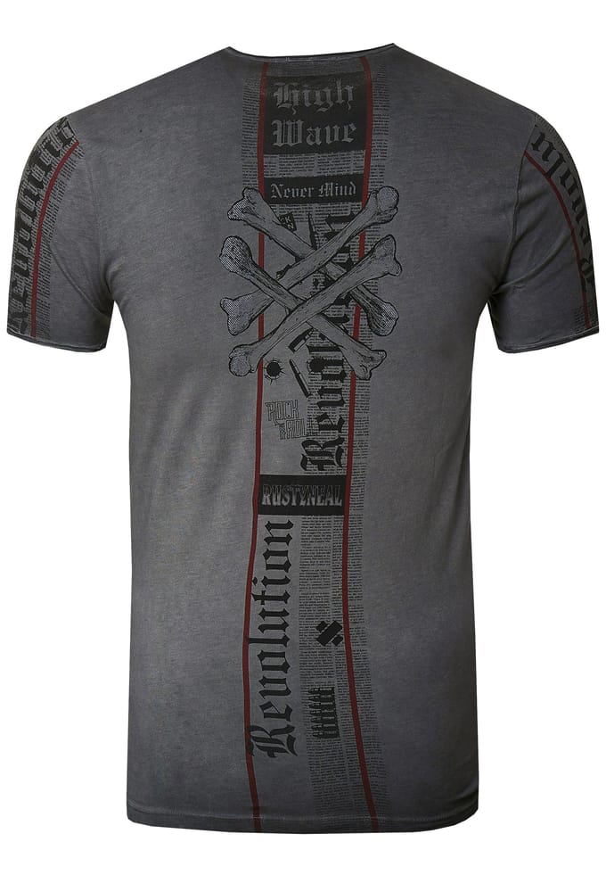 T-shirt met voor- en achterkant bedrukt