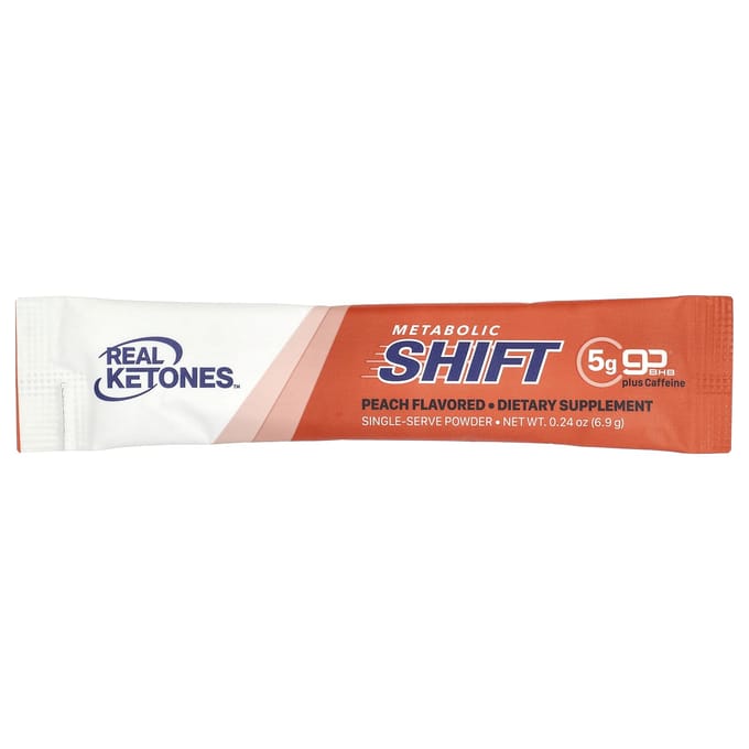 Echte Ketonen, Metabolische Shift, Perzik, Pak van 10 Sticks, 0,24 oz (6,9 gram) Elk