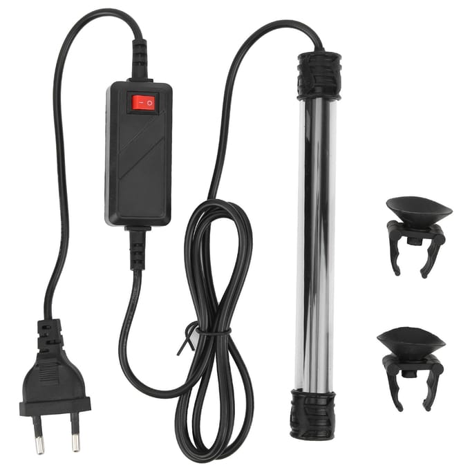 Aquariumlamp Waterdicht Hoge Helderheid LED-licht met Zuignap voor Vissenkom Aquarium gray
