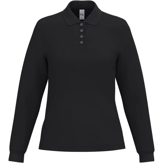 Damespolo piqué met lange mouwen iDeal Basic Brand