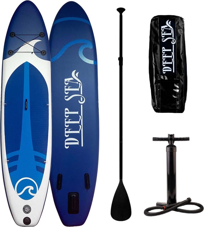 Deep Sea SUP Board Set XXL 330cm, Blauw-Wit