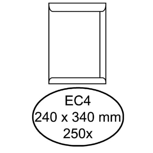 Envelop Quantore akte EC4 240x340mm wit 250 stuks