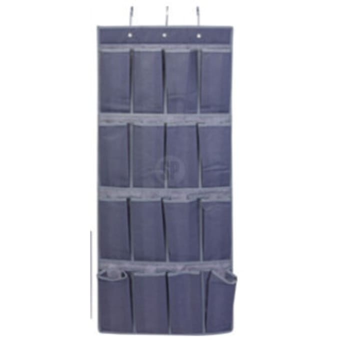 Storage Solutions Deur/kast organizer - hangend - 16 vakken - antraciet grijs - 45 x 110 cm