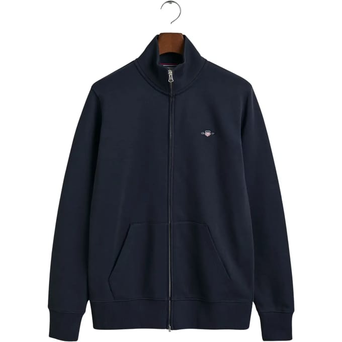 Gant Vest Two-Way Front Zip Sweat Cardigan Avond Blauw / male
