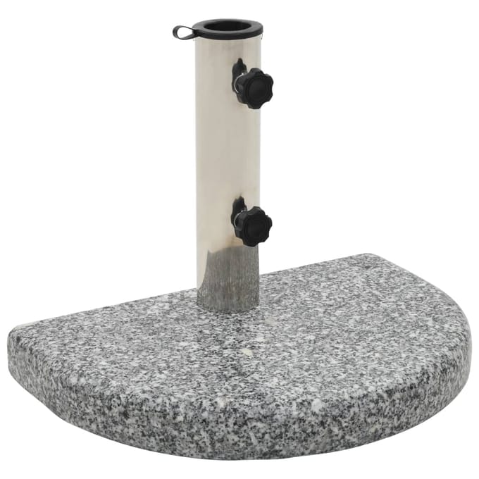 vidaXL - Parasolvoet - gebogen - 10 - kg - graniet - grijs
