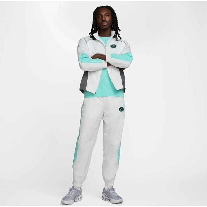 Nike Air Woven Trainingsbroek - Wit/Turquoise/Grijs - Maat XXL