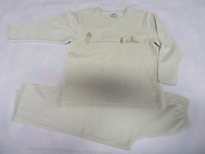 Petit Bateau - Pyjama in velour - Mint groen - 6 jaar  114