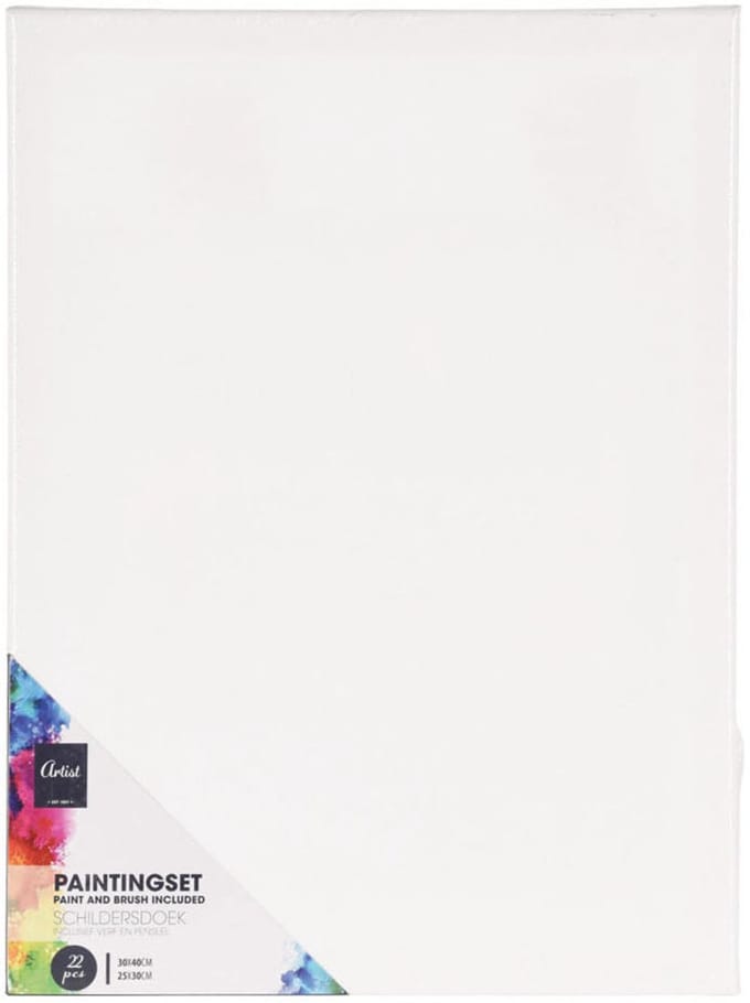 Schilderset canvas verf penselen acrylverf creatief schilderen set.