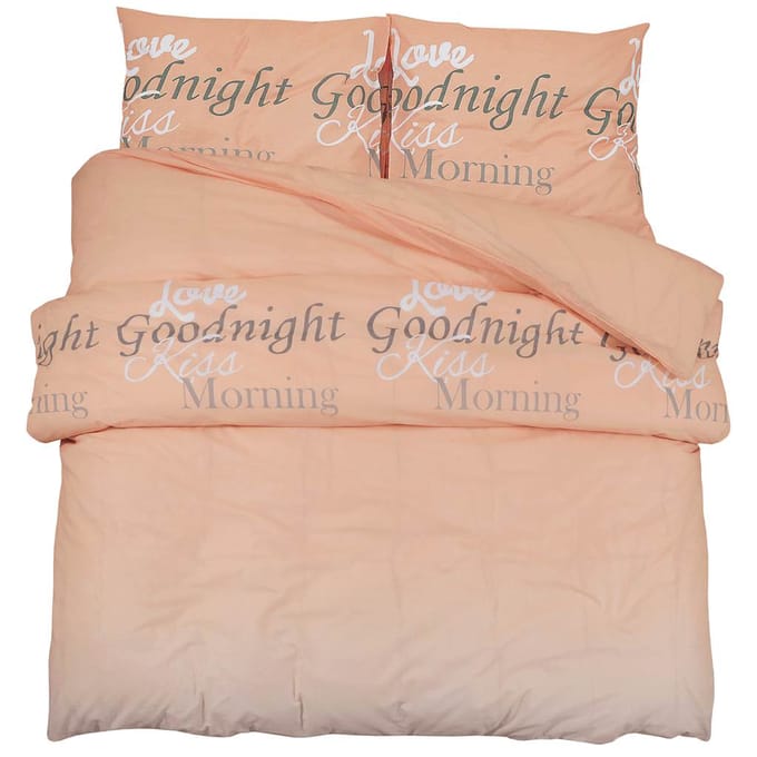 vidaXL Dekbedovertrekset 135x200 cm katoen roze