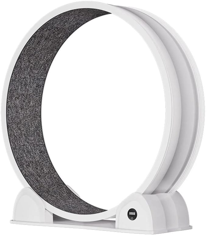 VIEMAE Katten loopwiel - Loopwiel kat - Kattenwiel - Looprad kat - Loopwiel, looprad huisdier - Ø 110 cm - Met stappenteller - Wit