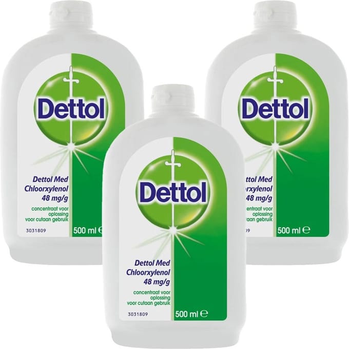 Dettol Huidontsmettingsmiddel - 3 x 500 ml - Voordeelverpakking