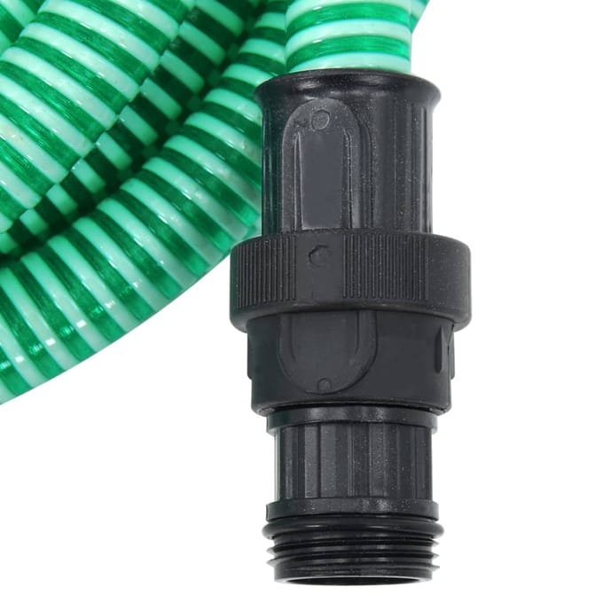 vidaXL Zuigslang met PVC koppelingen 1,1'' 7 m PVC groen