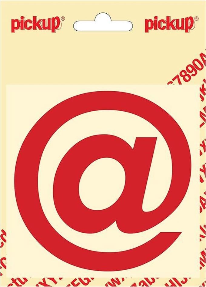 Pickup plakletter Helvetica 100 mm - rood @