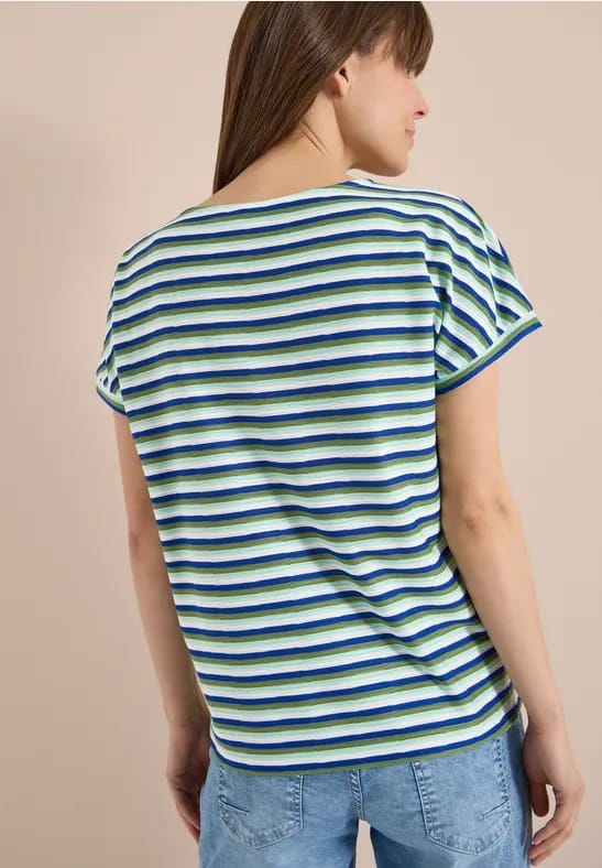 Gestreept shirt met structuur