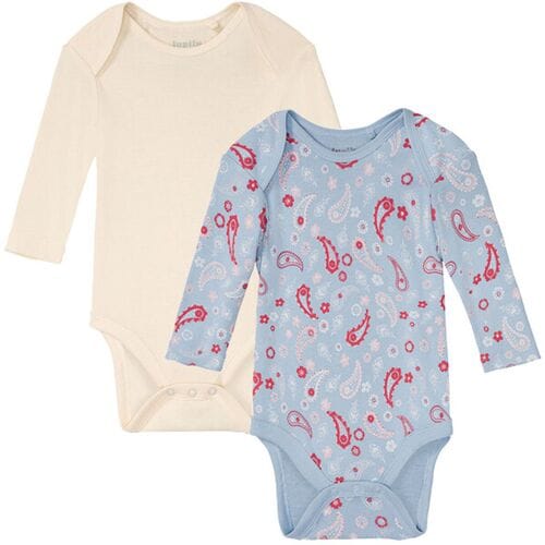 LUPILU Baby meisjes rompertjes (Wit/blauw, 74/80)