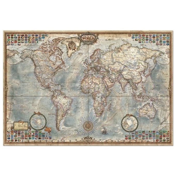 Puzzel Wereldkaart EDUCA 4000 Stukjes - Collectie Volwassene - Gemengd - Vanaf 12 jaar