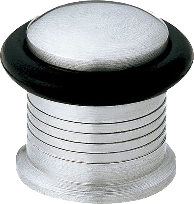 AMIG Deurstopper/deurbuffer - 1x - D22mm - inclusief schroeven - mat rvs
